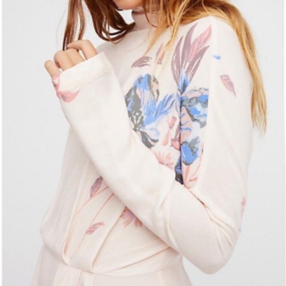 NWT Free People Gemma mock neck tunic in ivory size Medium - Picture 2 of 8